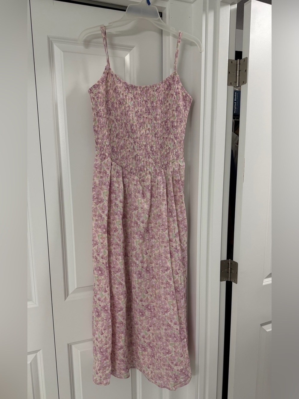 American Eagle Outfitters Pink Floral midi Dress,100%cotton